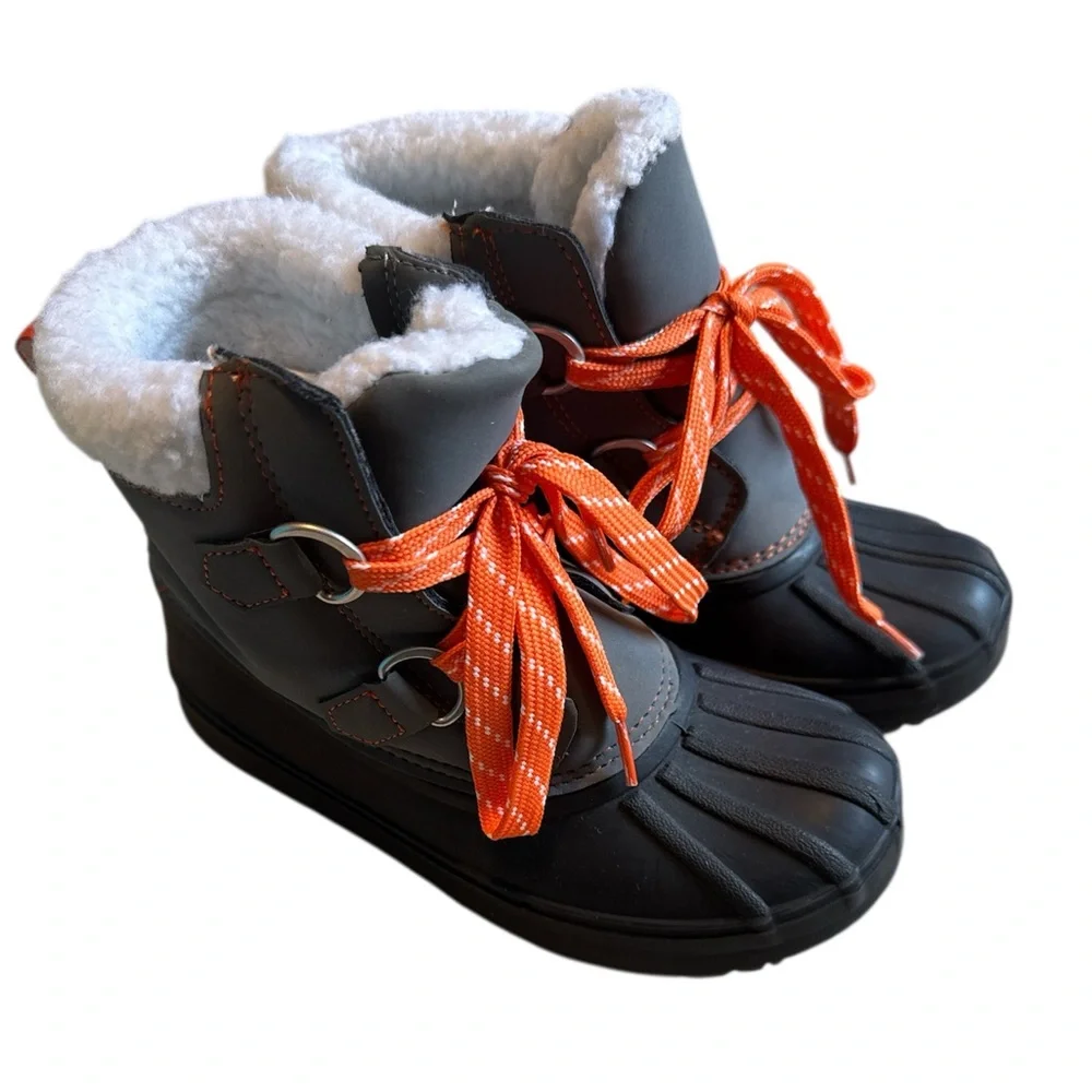Gymboree Black and Orange Kids Snow Boots